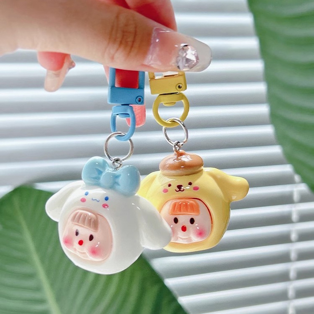 Móc Khóa Hình Mặt Em Bé Sanrio Cinnamoroll Kulomi Hoạt Hình Đáng Yêu