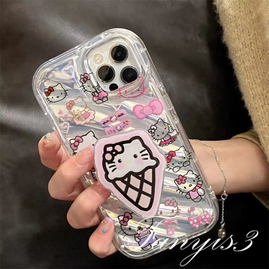 Ốp Điện Thoại Dẻo Màu laser Hình Mèo 3d Dễ Thương Cho iphone 15 14 13 12 11 pro max x xr xs max 8 7 6s plus se 2020