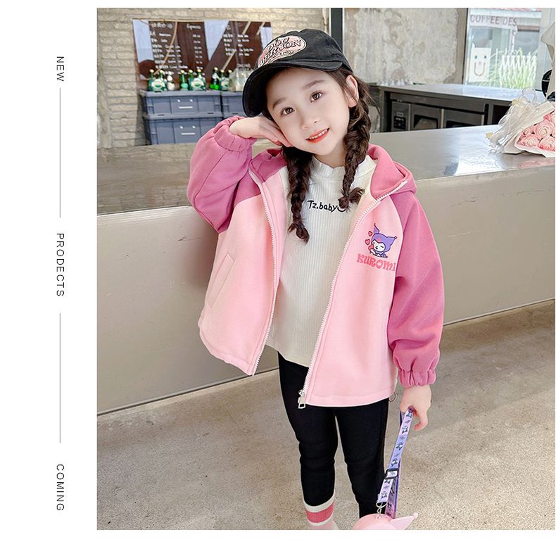 ❤Áo Khoác Lót Lông Cừu Dày Dặn Giữ Ấm Thời Trang Thu Đông 2023 Cho Bé Gái