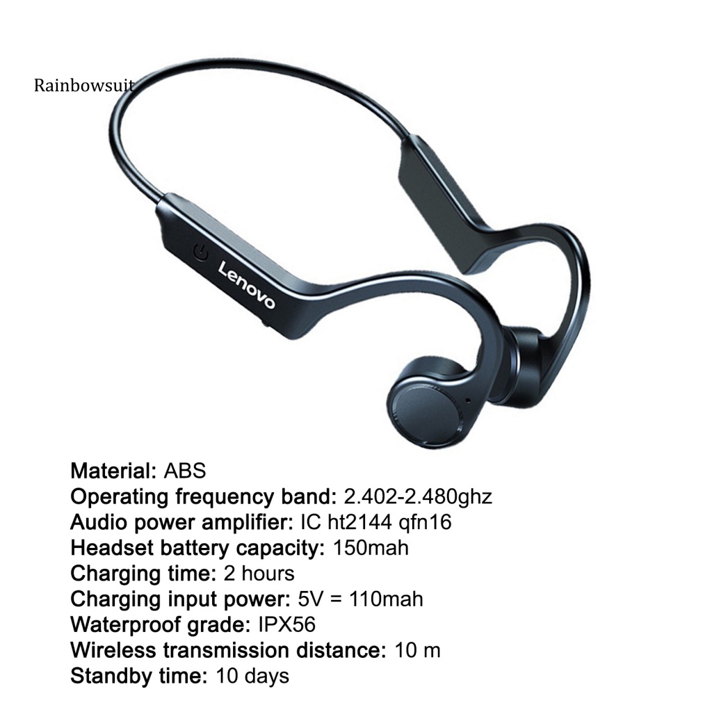 Tai Nghe Không Dây bluetooth lenovo x4 Dung Lượng Lớn Chống Nước Có Thể Truyền Âm Thanh Xương Tai Nghe Thể Thao