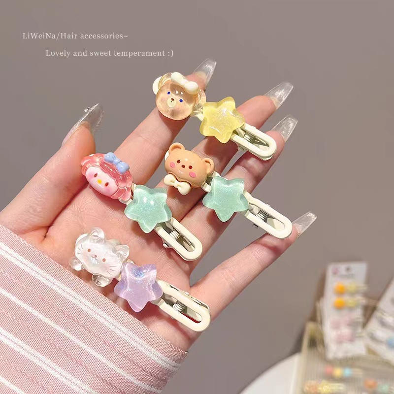 Hoạt Hình Kẹp Tóc Hình Gấu Dễ Thương Cho Bé Gái