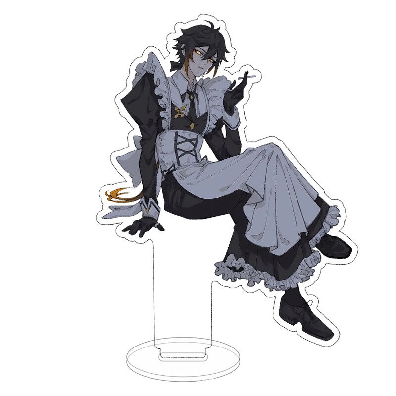 Mô hình Standee Creative Maid Anime Figure Genshin Impact Venti Xiao Scaramouche Cyno Diluc Dainsleif Phụ kiện trang trí