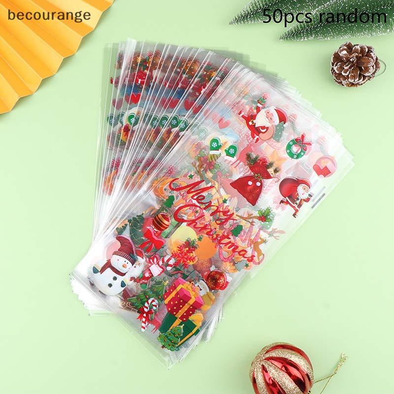 Bộ 50 Túi Đựng Bánh Kẹo Họa Tiết Giáng Sinh 2024
