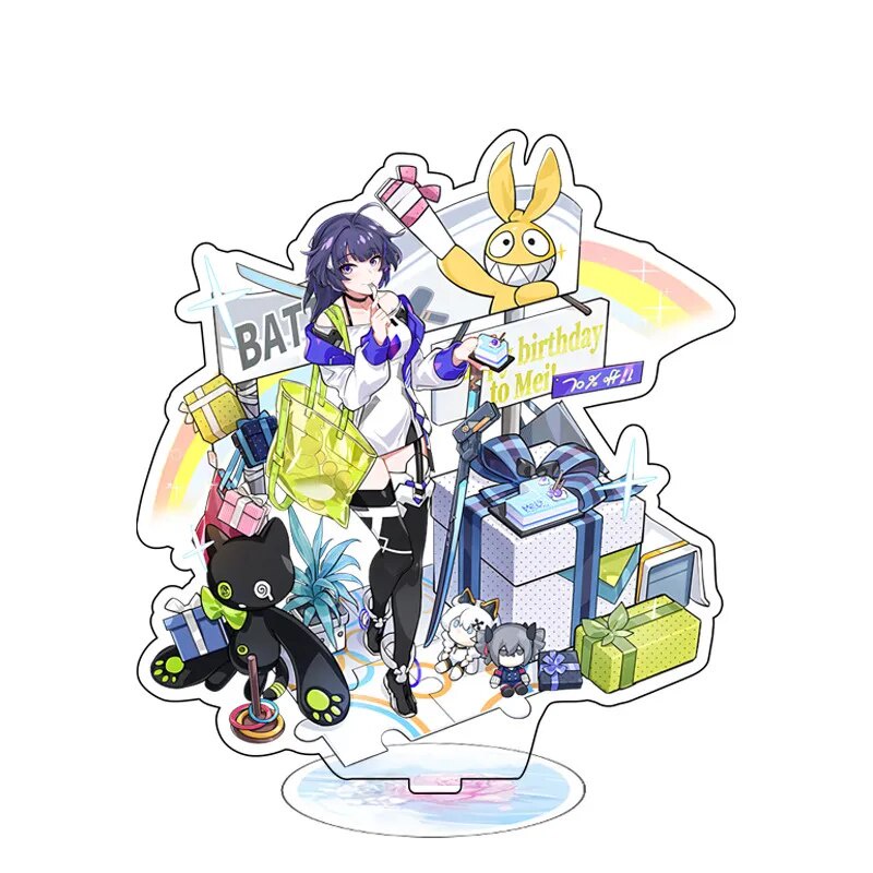 Mô hình Standee Honkai Impact 3 Kiana Standing Raiden Mei Yae Sakura Phụ kiện trang trí để bàn góc học tập