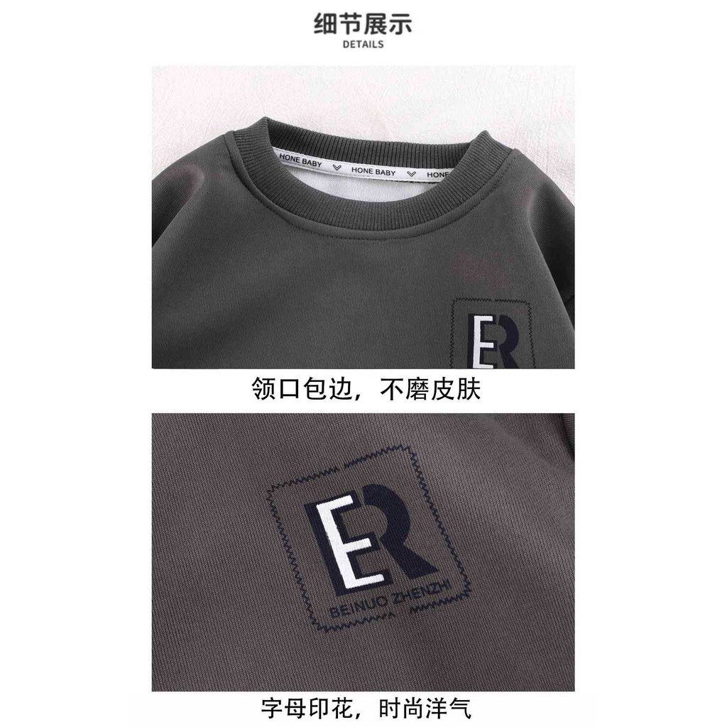 Bộ Áo Sweater + Quần Dài Thời Trang Mùa Thu Cho Bé 80-160cm 1-15 Tuổi