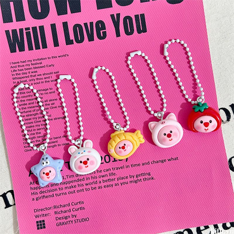 🌸🌸Loopy ruby little beaver mặt dây chuyền nhỏ keychain schoolbag mặt dây chuyền phim hoạt hình món quà dễ thương