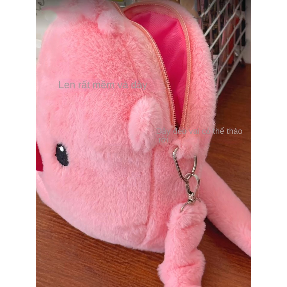 Túi Đeo Chéo Vai mini Hình Thú Nhồi Bông Dễ Thương Dành Cho Học Sinh Đi Học