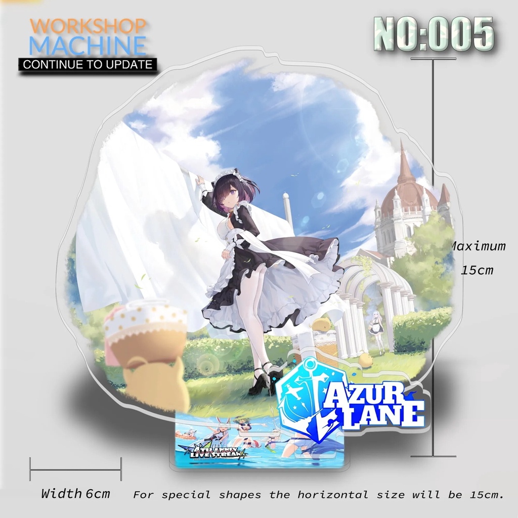 Mô hình Standee Azur Lane P1 Anime Nữ Quân Đội Azur Lane Manga Phụ kiện trang trí để bàn góc học tập