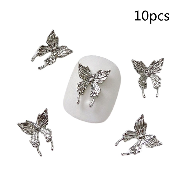 ✿ Set 10 Phụ Kiện Trang Trí Móng Tay Hình Bướm 3d charms