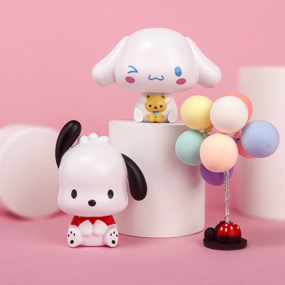 Sanrio Mô Hình Nhân Vật kuromi pochacco Hoạt Hình Trang Trí Bánh Kem diy