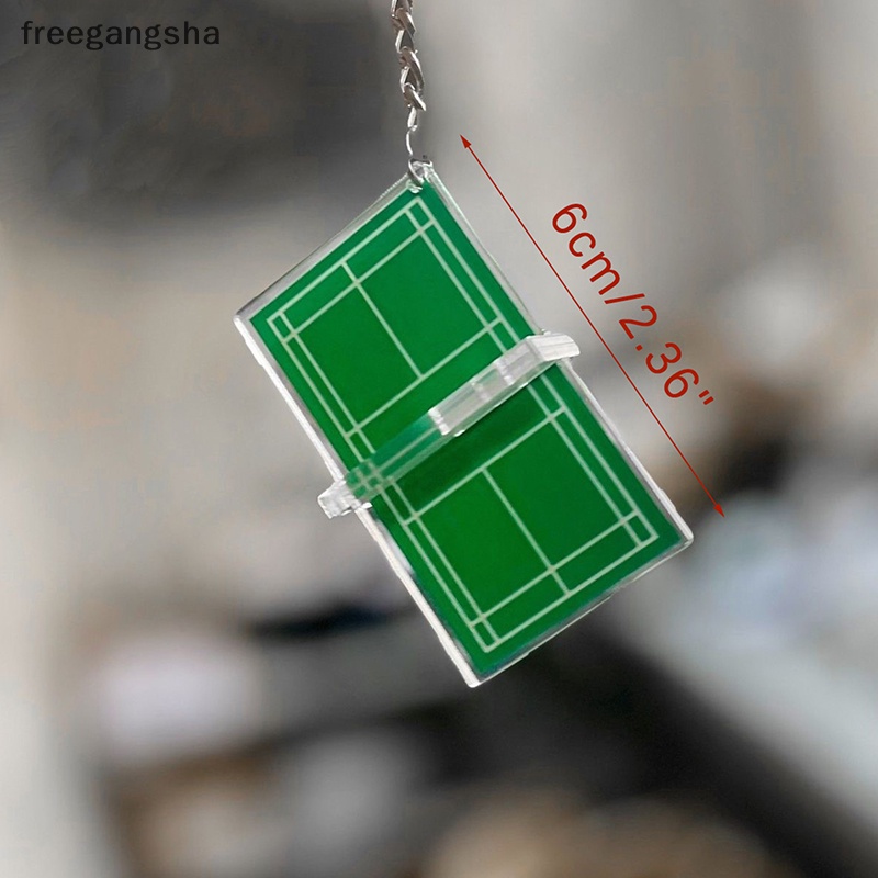 Móc Khóa acrylic Ba Chiều Mặt Hình Cầu Lông / Bàn tennis mini fdh