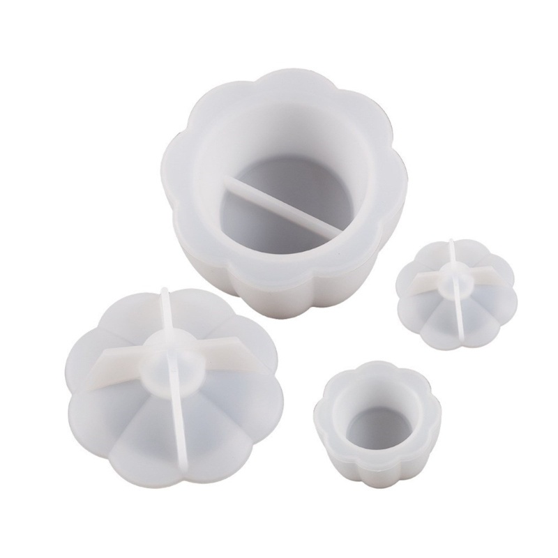 Khuôn Làm Đồ Thủ Công Hình Bông Hoa Bằng Nhựa resin Có Nắp