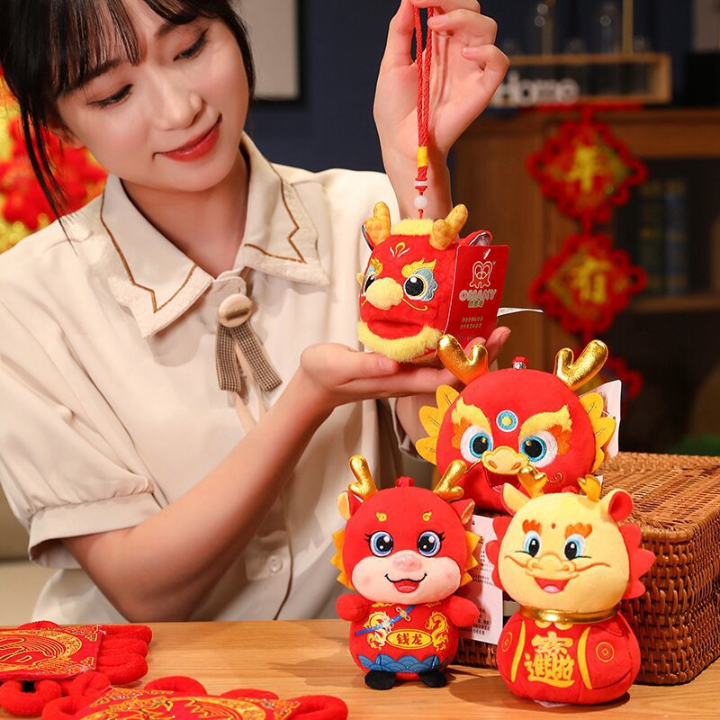 Bao Lì Xì Năm Mới 2024 Hình Rồng Đỏ Nhồi Bông Sáng Tạo