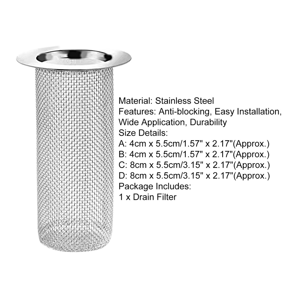 Nắp Lọc Cống Thoát Nước Bằng Inox 304 Chống Rỉ Sét Tiện Dụng Cho Nhà Bếp / Phòng Tắm