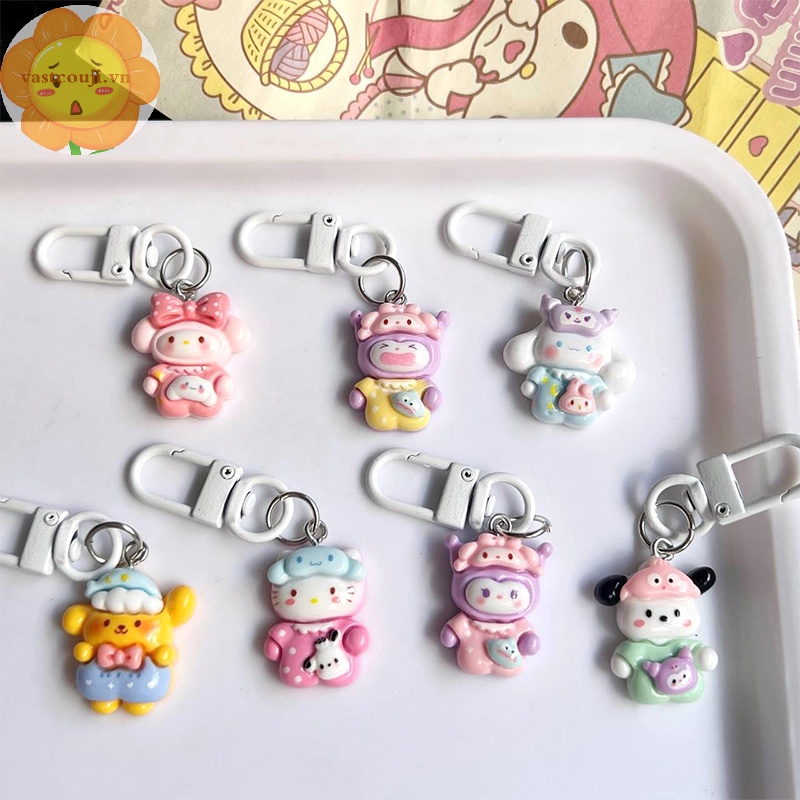 SANRIO Vastji Móc Khóa Hình Mèo kitty / melody / kuromi / melody Dễ Thương Trang Trí Ba Lô / Túi Xách / Xe Hơi vn