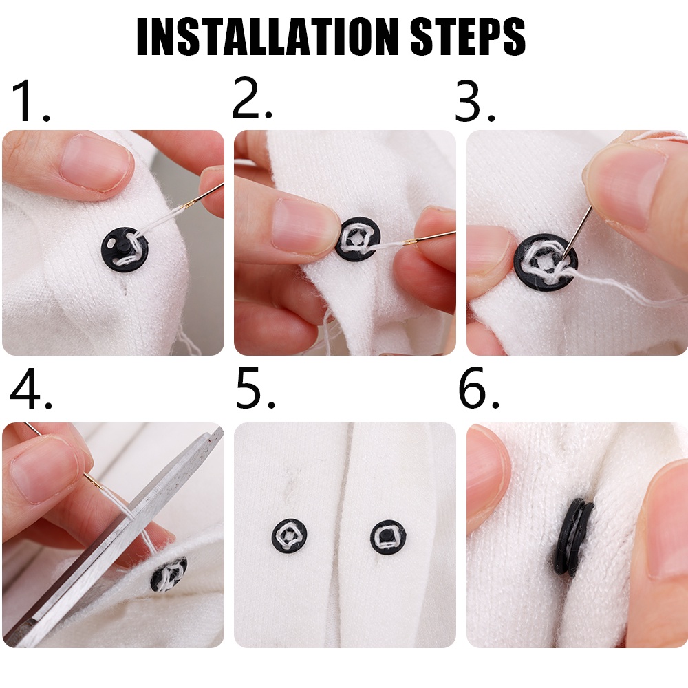 Fasters Set 30 Nút Bấm Bằng Nhựa abs Trong Suốt Chống Chói Dùng Để May Túi Xách / Áo Sơ Mi / Áo Sơ Mi diy