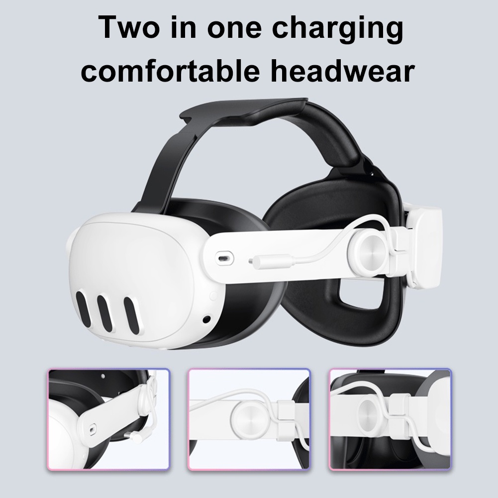 Dây Đeo Đầu Bằng abs Thoải Mái Có Thể Điều Chỉnh Cho Tai Nghe Chụp Tai meta quest 3 vr