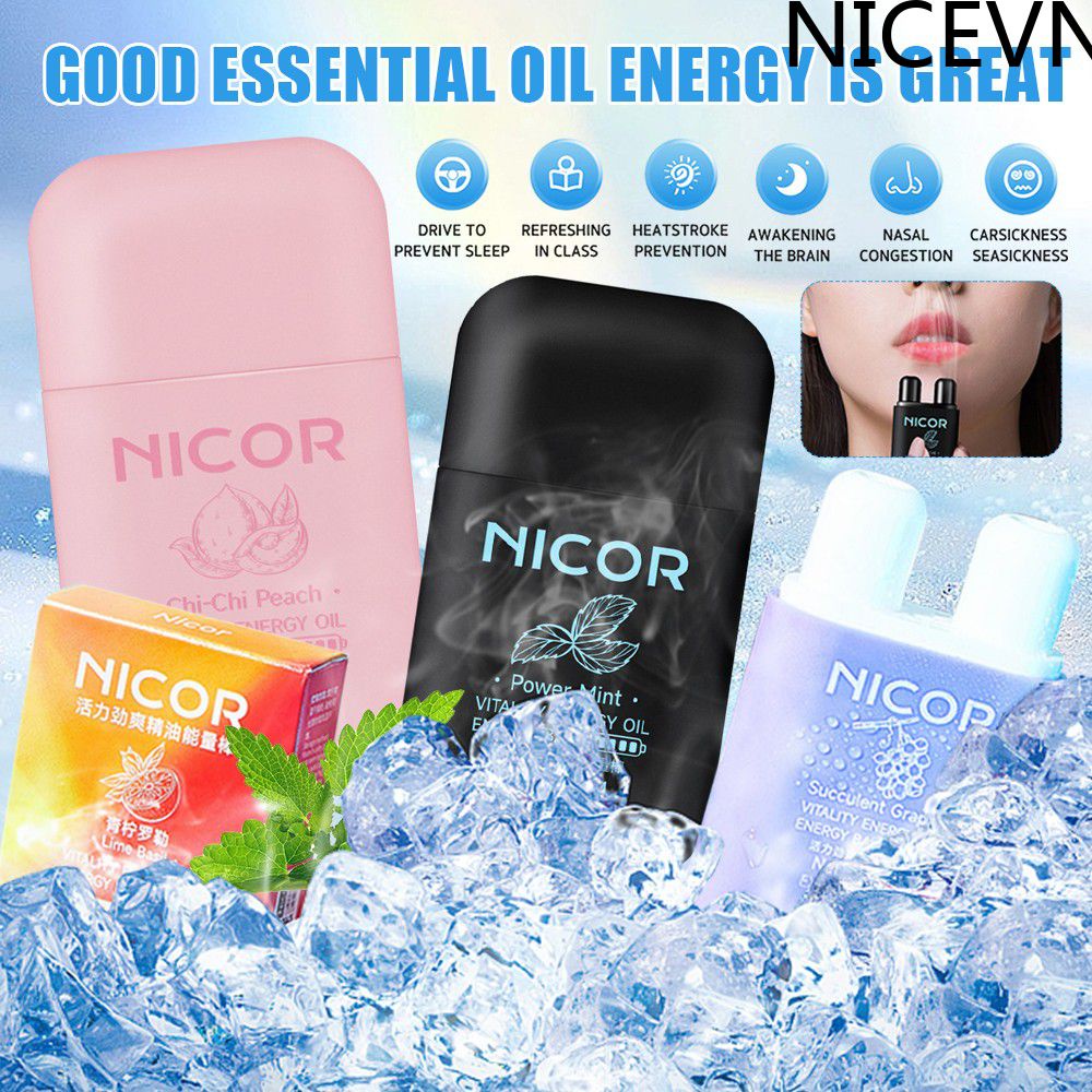 Ống Hít Cánh Đồng Bạc Hà Từ Thái Lan - Tinh Dầu & Menthol - Nghẹt Mũi, Hương Thơm Thư Giãn, Giảm Căng Thẳng NICEKLIFE