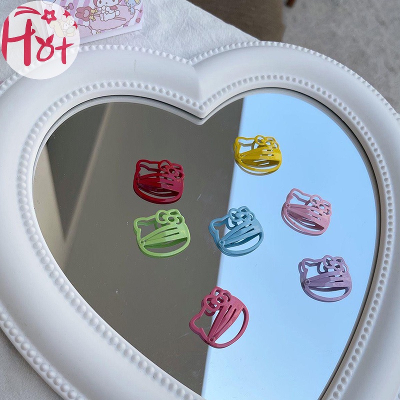 Set 5 Kẹp Tóc Kim Loại Hình hello kitty Nhiều Màu Sắc Dễ Thương Cho Bé Gái y2k vn