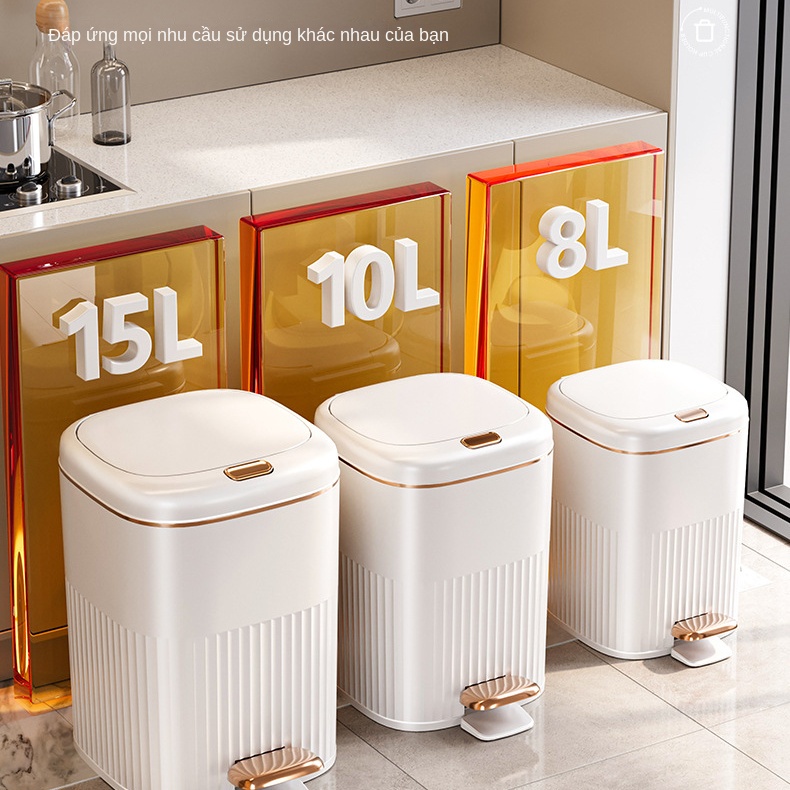 Thùng Rác Có Bàn Đạp Chân Có Nắp Đậy Nhà Tắm / Phòng Khách / Phòng Ngủ Hàng Mới