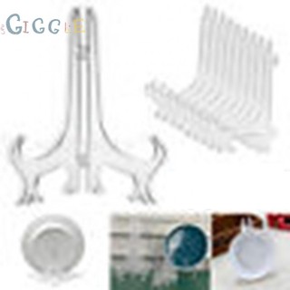【GIGGLE】Tray Rack Plastic Plate Holder Display Stand Easel Transparent Decorative