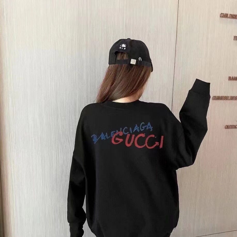 Hàng Có Sẵn Áo sweater Chui Đầu Tay Dài In logo Hoa Nhiều Màu Sắc Cỡ Lớn Thời Trang Thường Ngày Chất Lượng Cao + Thẻ Treo Cho Nam Và Nữ