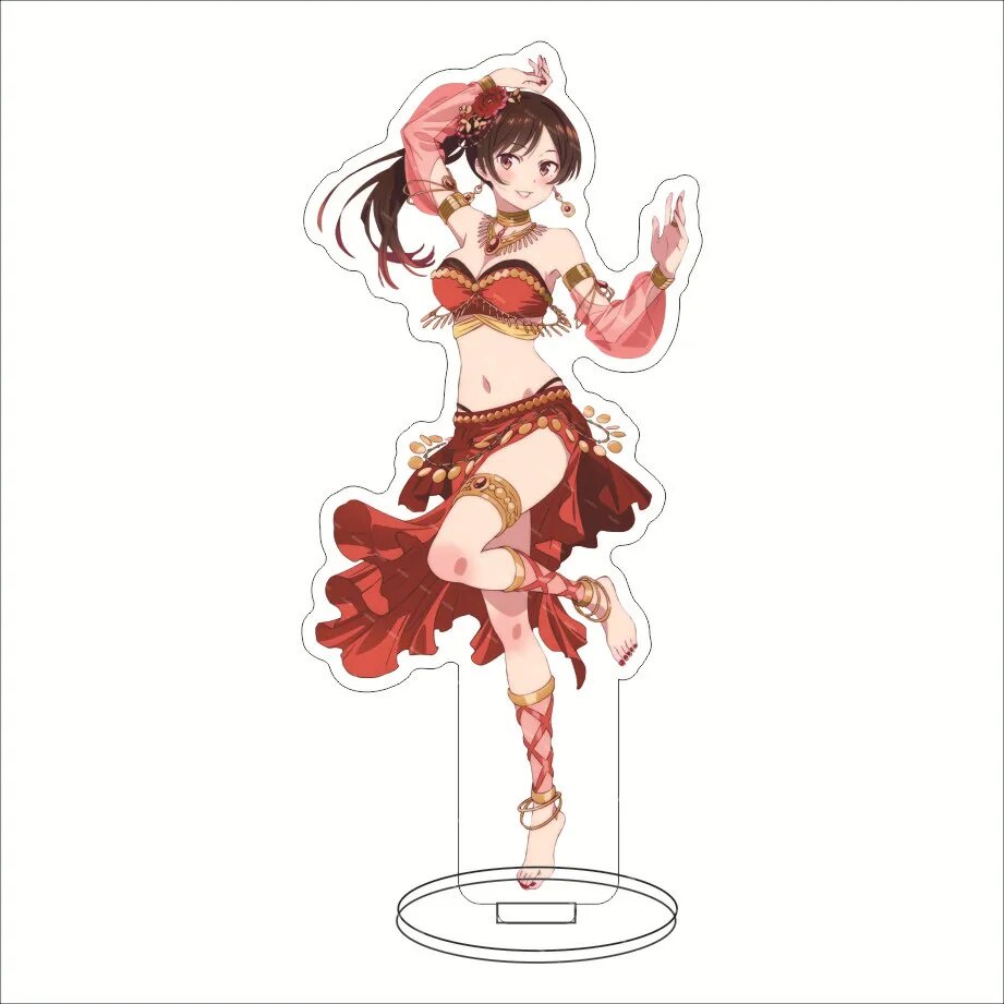 Mô hình Standee Cute Rent A Girlfriend Kanojo! Chizuru Mami Ruka Sumi Phụ kiện trang trí để bàn góc học tập