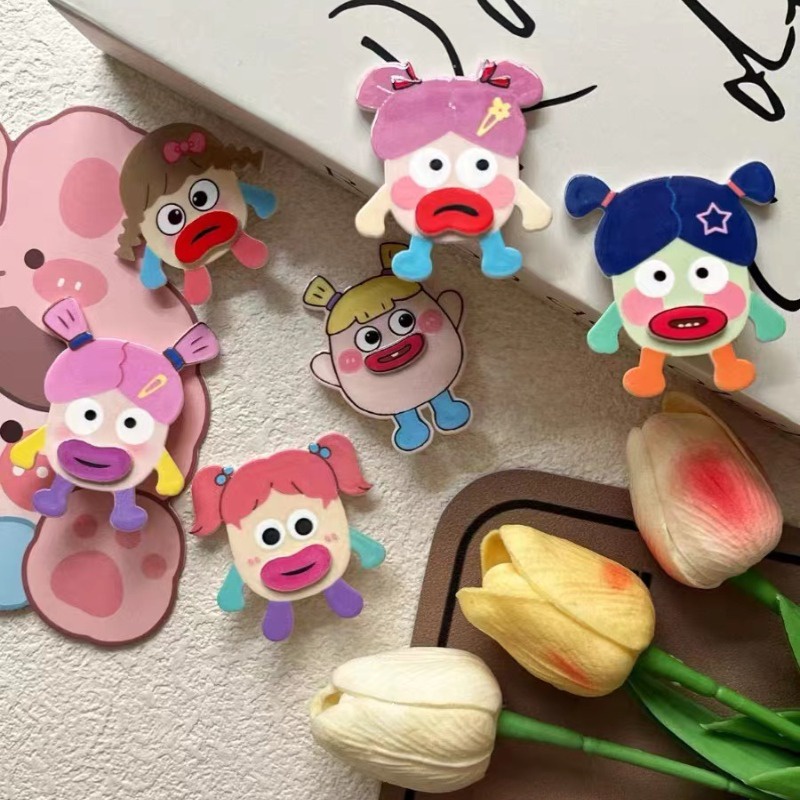 Kẹp Tóc Hình Búp Bê dopamine Dễ Thương Cho Bé Gái