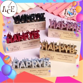 [SP10014] Set nến Happy Birthday trang trí bánh kem, bánh sinh nhật