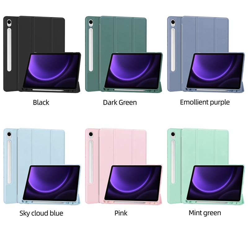 Ốp Bao Da Máy Tính Bảng tpu Có Ngăn Đựng Bút Tự Động Bật / Tắt Cho samsung galaxy tab s9 fe 11inch 2023 Smx510 sm-J516