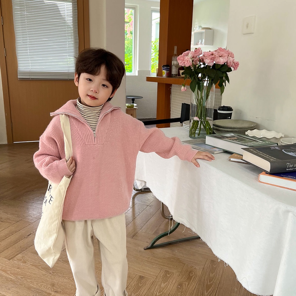 Áo Sweater Thu Đông Phong Cách Hàn Quốc Hợp Thời Trang Cho Bé Trai