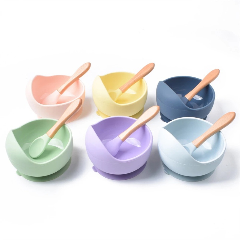 Bộ Bát Ăn Bằng silicone Cho Bé