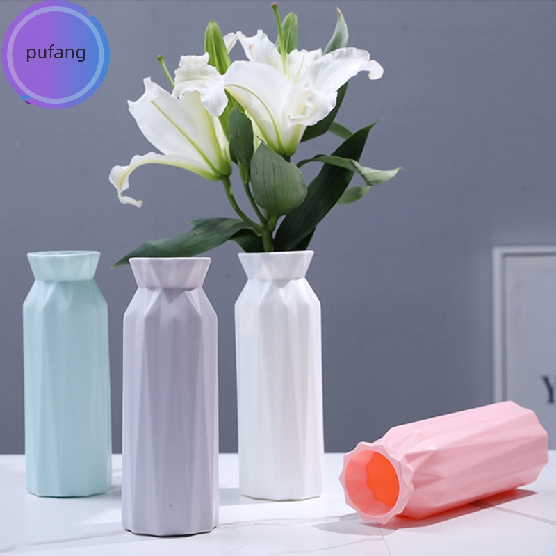 Pufang Bình Hoa Nhựa Giả Gốm Sứ Trang Trí Nhà Cửa Sáng Tạo vn