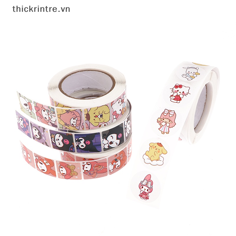 SANRIO Cuộn 500 Miếng Dán Trang Trí Hình kuromi hello kitty Dễ Thương vn