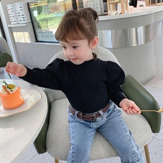 Áo thun tay dài phồng thời trang dành cho bé gái