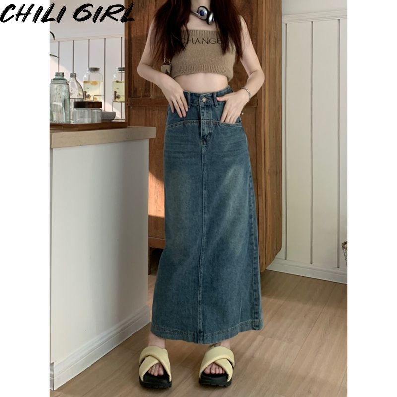 CHILI GIRL váy Chân váy thời trang váy nữ Durable trendy Phong cách INS WWY23A0BHN 42Z231016