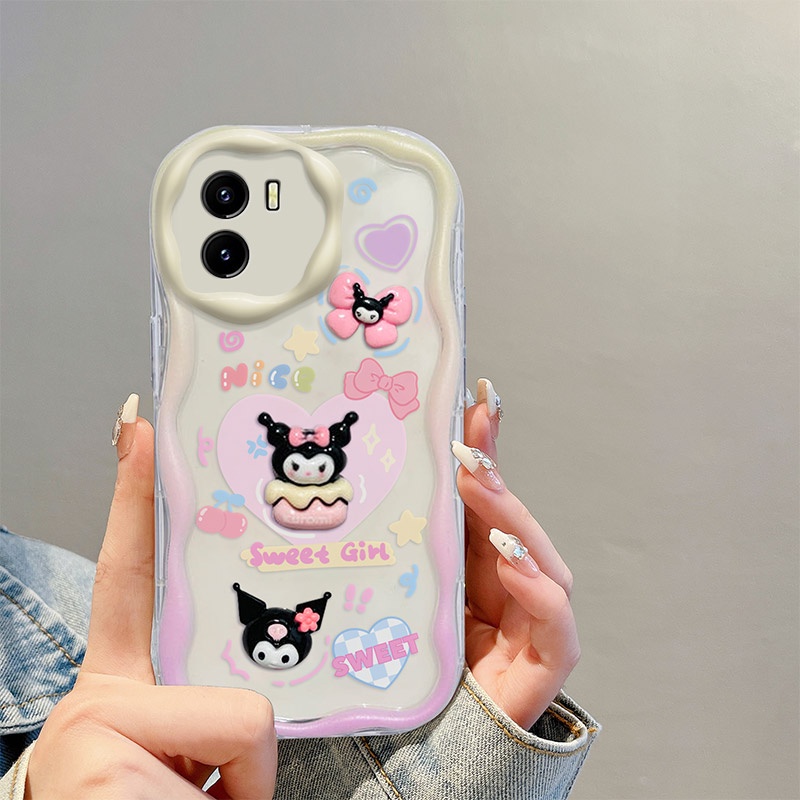 Ốp lưng  vivo y15s Bao Da Điện Thoại Gắn Búp Bê 3d Cho y15a y01 Ốp