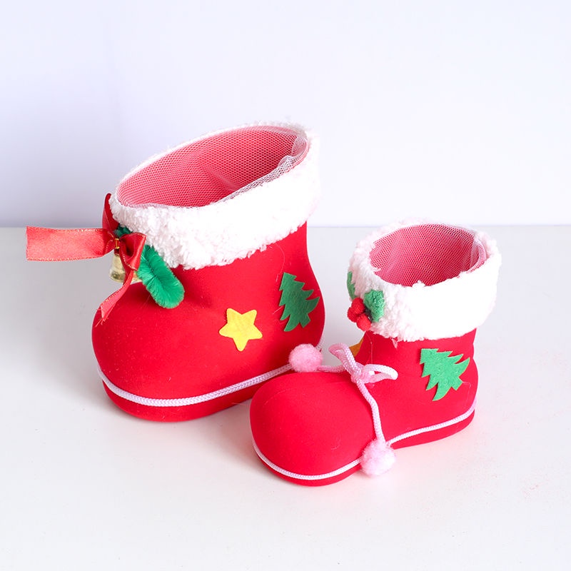 Túi Đựng Kẹo Hình Giày Bốt Giáng Sinh Sáng Tạo