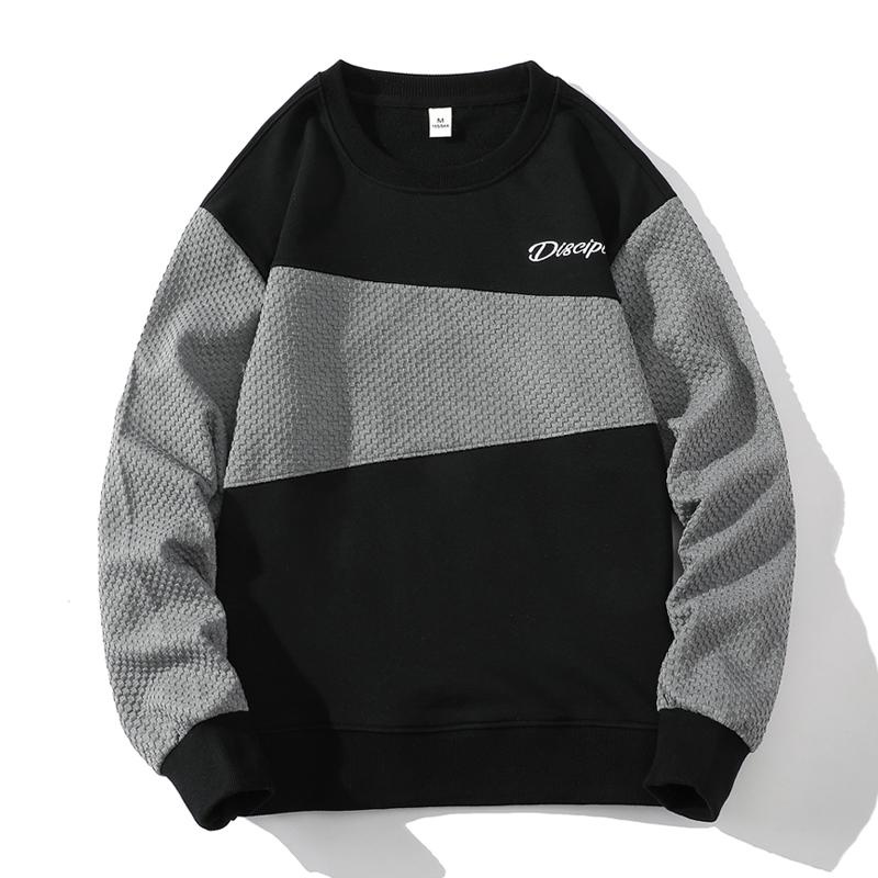 Áo Sweater Cổ Tròn Tay Dài Thêu Họa Tiết Màu Sắc Tương Phản Thời Trang Mùa Thu Cho Nam Giới Có size m-4xl2022