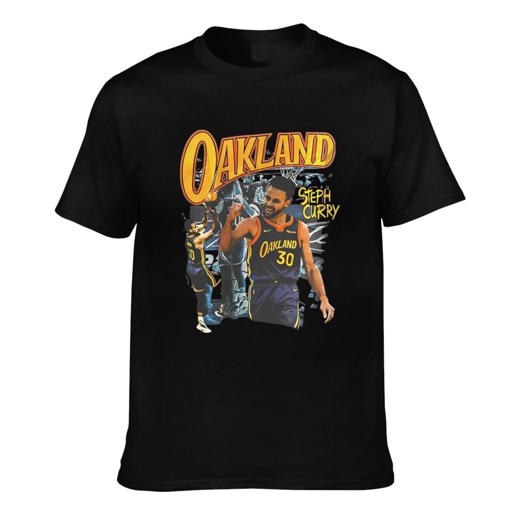 Cotton Steph Curry Golden State Warriors Oakland Bootleg Áo thun cổ điển