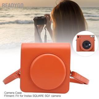 Readygo hộp bảo vệ máy ảnh túi đựng đeo vai bằng da pu phù hợp cho instax square sq1