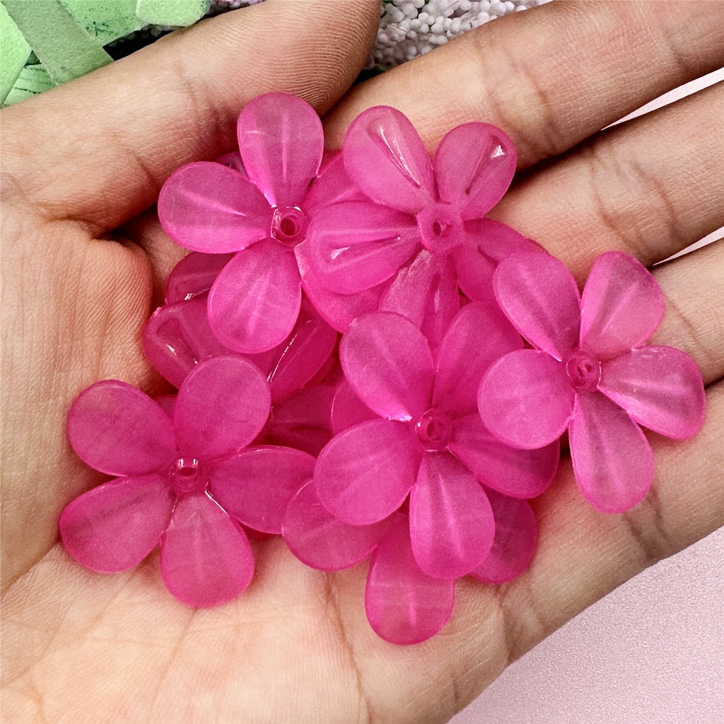 Set 10 Hạt Xỏ Lỗ Hình Hoa 28.5mm Dùng Để Làm Trang Sức Thủ Công