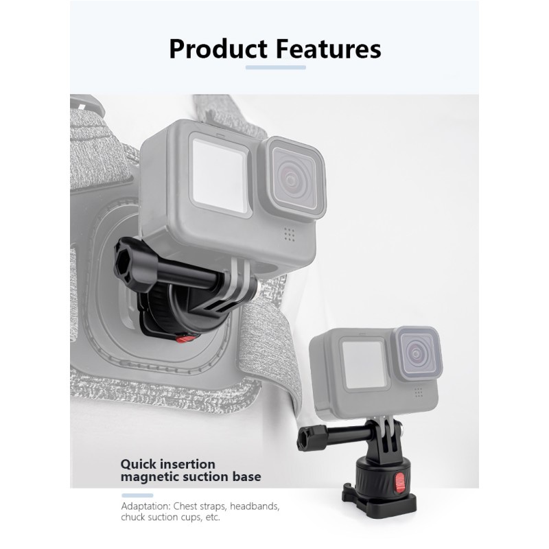 Đế Gắn Chân Máy Ảnh gopro 12 11 10 Có Nam Châm Tháo Lắp Nhanh