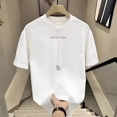 Áo Thun Ngắn Tay Dáng Rộng In Họa Tiết Đơn Giản Theo Phong Cách Mùa Hè Dành Cho Nam