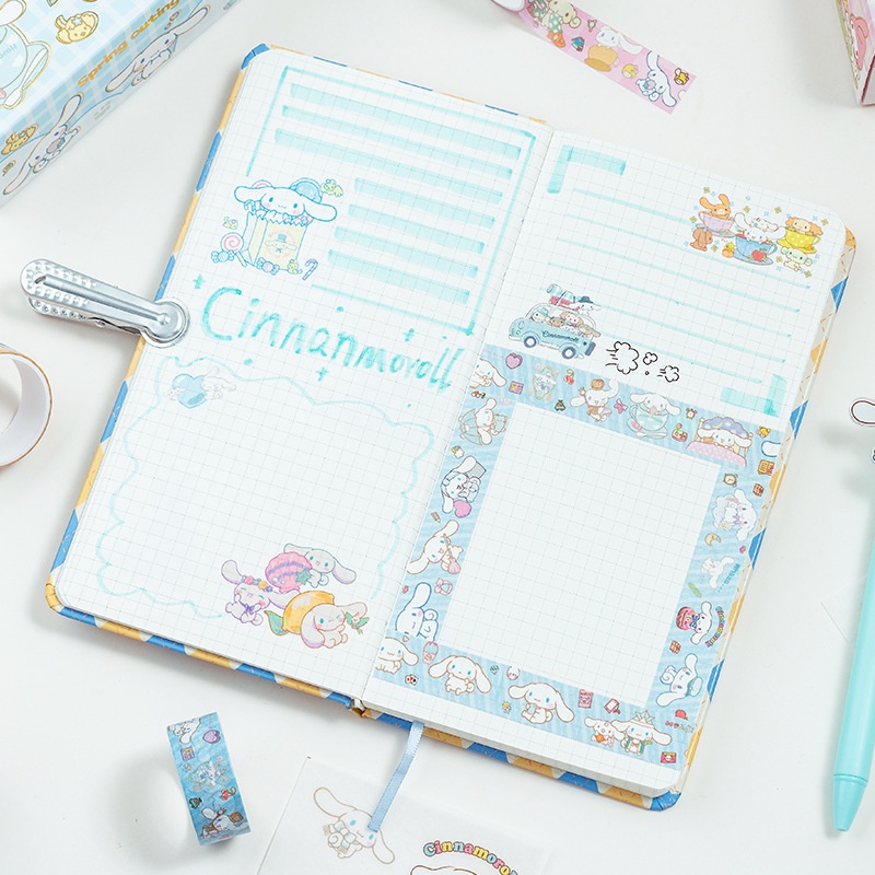 Hoạt Hình Cuộn Băng Dính washi Hình sanrio kuromi melody Dễ Thương Trang Trí Sổ Tay