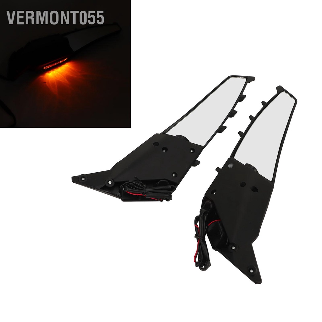 Có thể bán buôn 2 Chiếc Xe Máy Gương Chiếu Hậu Có Đèn LED Nhan Thể Điều Chỉnh Xoay Bên Cánh Cho Ninja 250 400 650 ZX10R Vermont055 Hàng giao ngay
