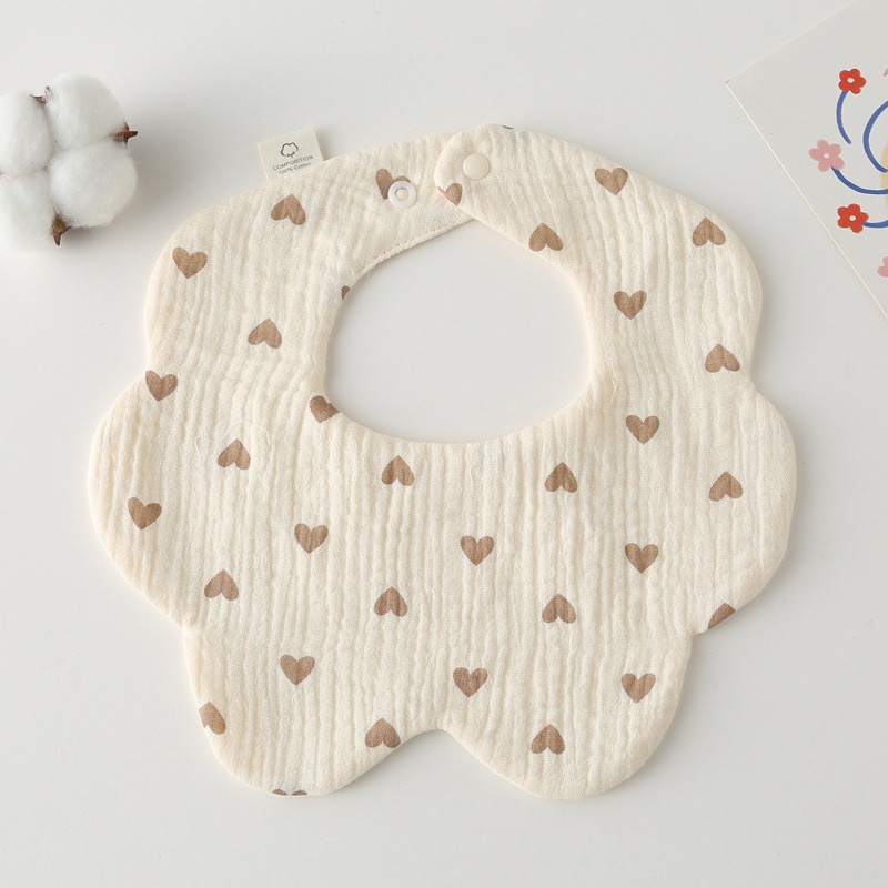 Yếm Ăn cotton Nguyên Chất Xoay 360 Độ Cho Bé