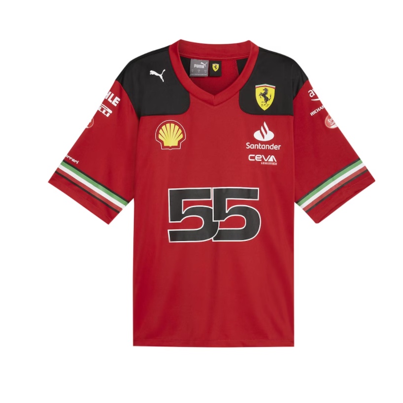 Scuderia ferrari 2023 team carlos Sanz Áo Thun Nam Nhanh Khô