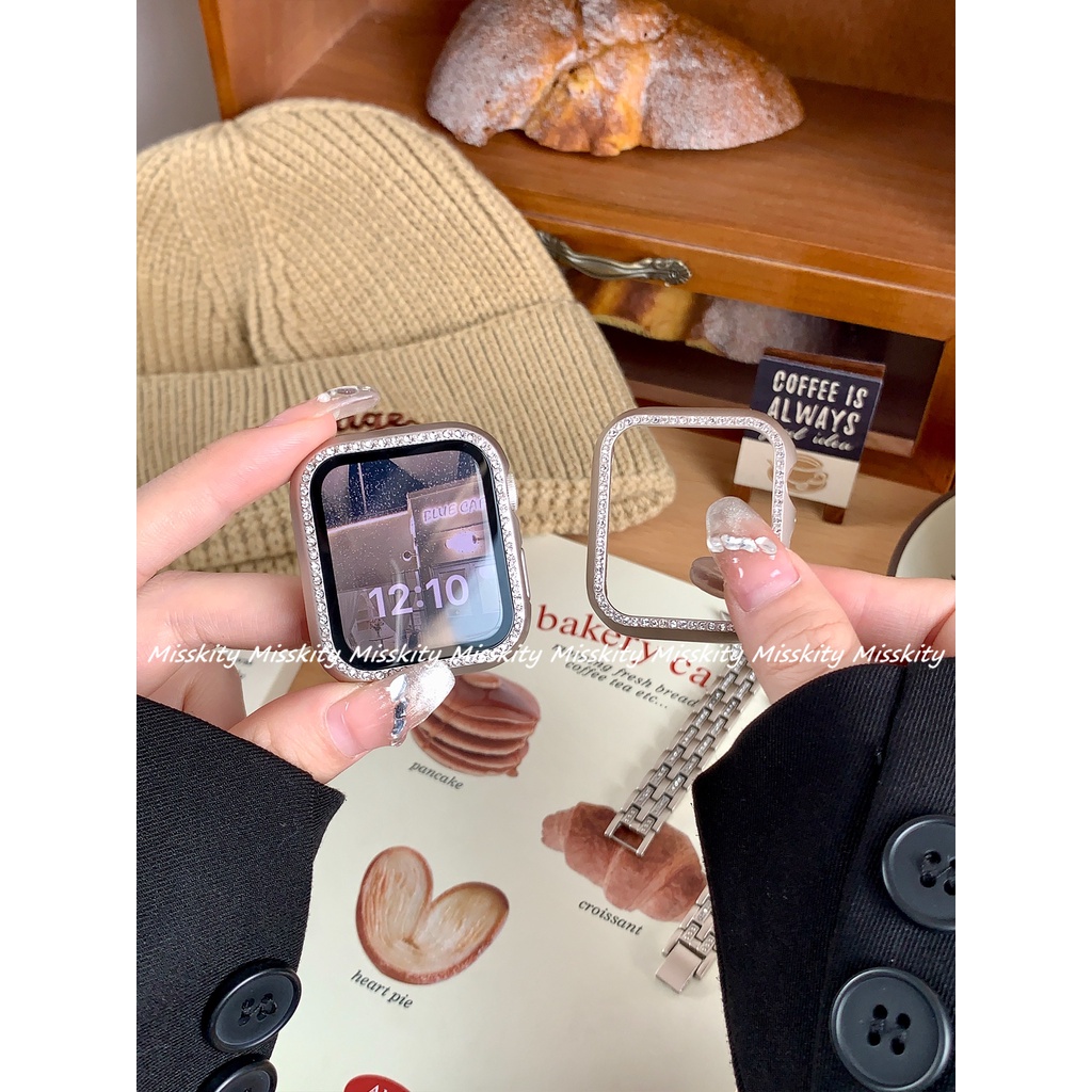 Ốp Bảo Vệ Đính Đá Dành Cho apple watch ultra series s9 s8 s7 6 se 5 4 3 2 iwatch