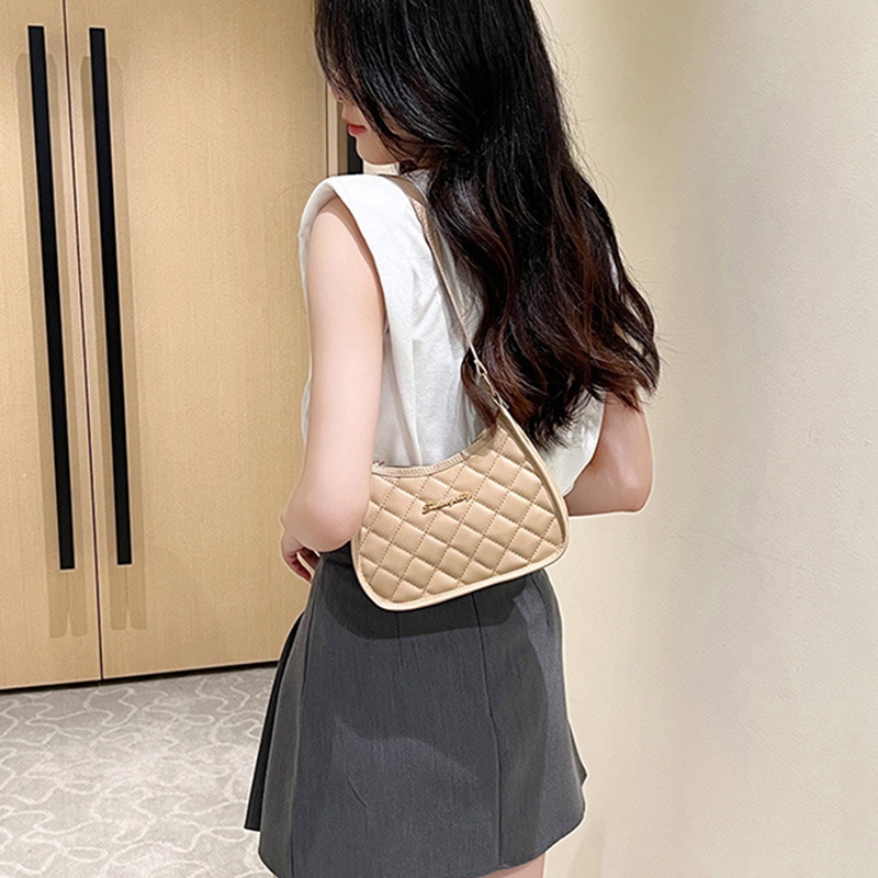 Túi Đeo Chéo qjzb1 Đựng Điện Thoại Màu Trơn Thêu Họa Tiết Hình Thoi Thời Trang Cho Nữ